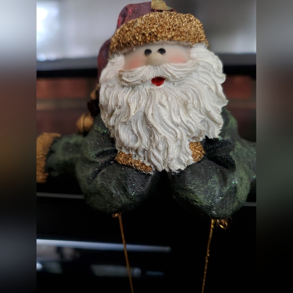 Christmas Decor Santa And Snowman Hanging Shelf Sitter Figurines CMI/HENTON Set - Picture 4 of 9